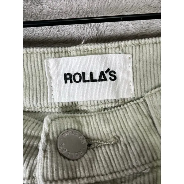 Rolla’s East Coast Flare Corduroy Pants Seagrass Green High Rise Size 27 Y2K - Image 5