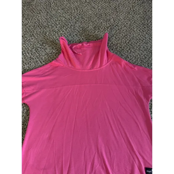 Simply Southern Women's Cowl‎ Neck Pink Sweatshirt Size Large - Image 6