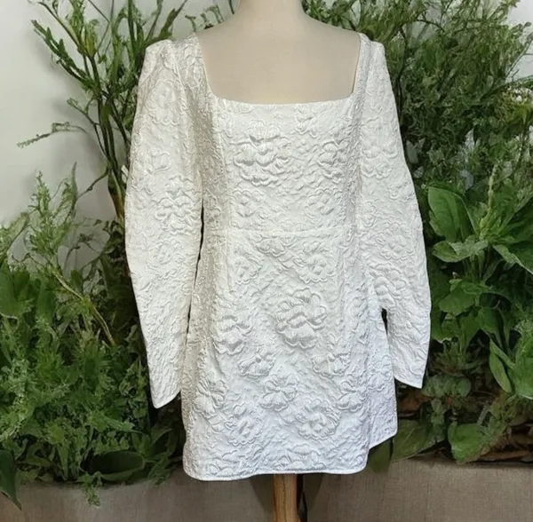 Lulus Jacquard Bow Mini Dress - Image 4