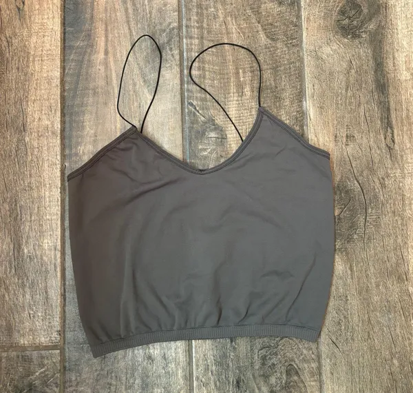 Free People Gray Cropped Tank Top - Image 6