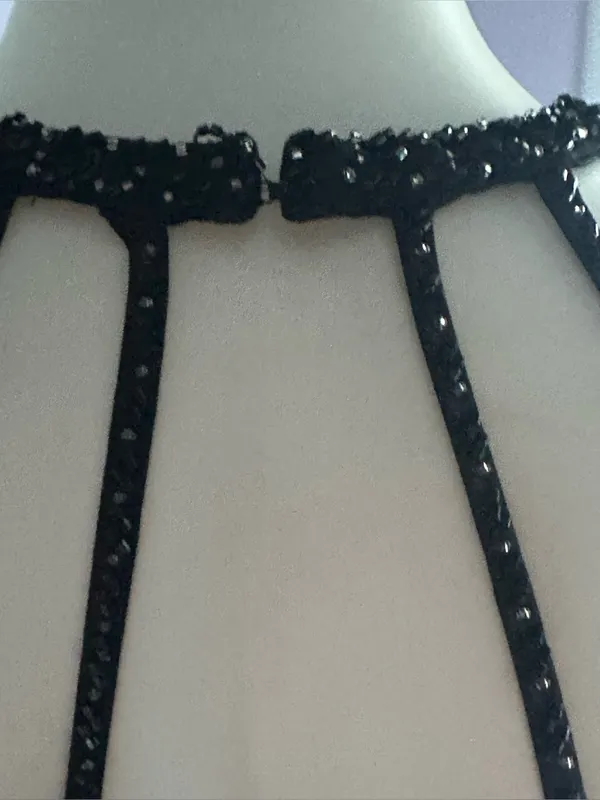 DESTINATION BY MON CHERI Beaded Halter Black Prom Gown Sz 8 - Image 11