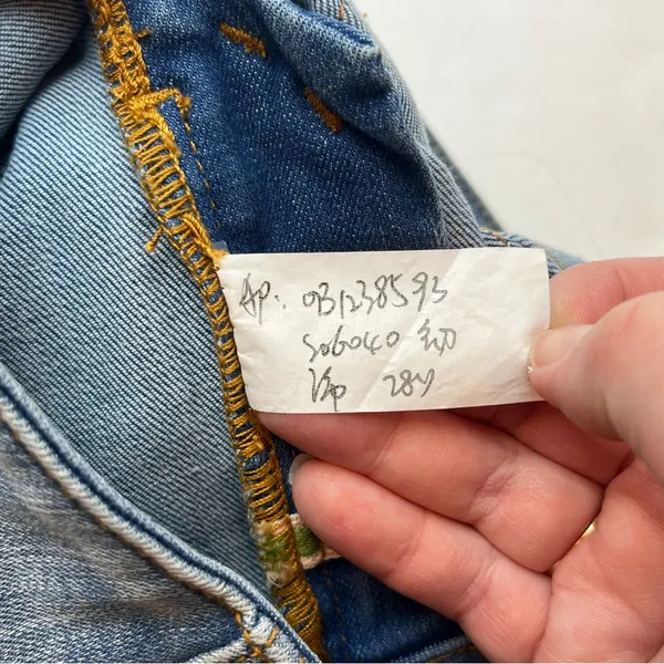 Anthropologie Pilcro Size 28‎ High Waisted Blue Denim Jean Snap Zip Closure - Image 4
