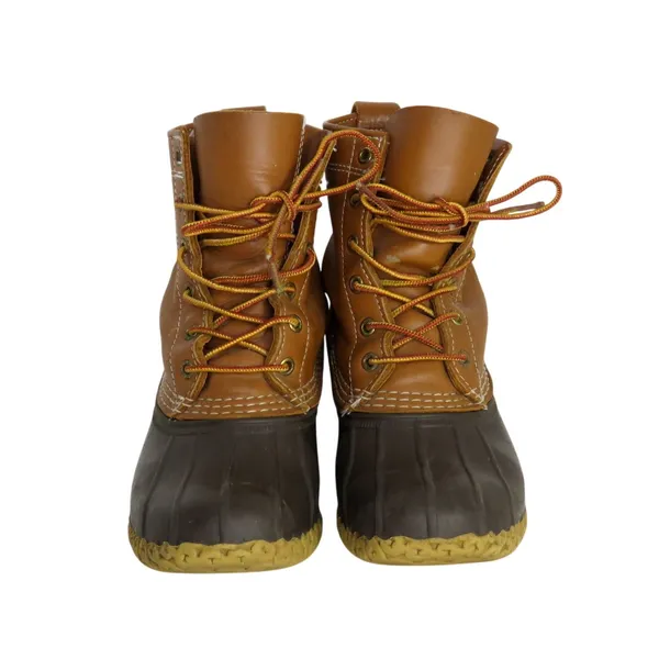 L.L. Bean Women’s Bean Boots 8” Lace Up Tan Brown Gum Boots Size 7 Classic - Image 4