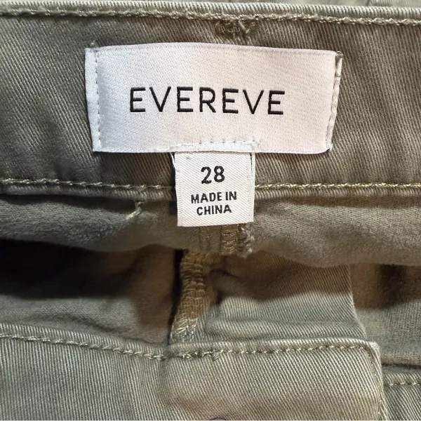 Evereve Payton Utility Pants Womens 28 Olive Green High Rise Ankle Slit - Image 6