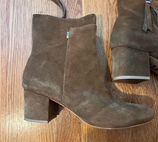 TOMS Evie Suede Ankle Booties - Image 3