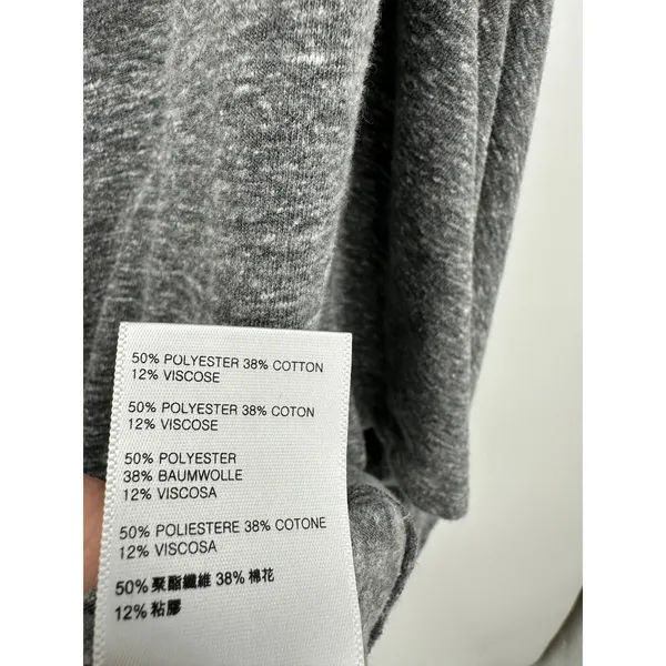 Free People‎ Charcoal Gray Sequoia Top Off Shoulder Loose Fit Shirt Women Small - Image 8