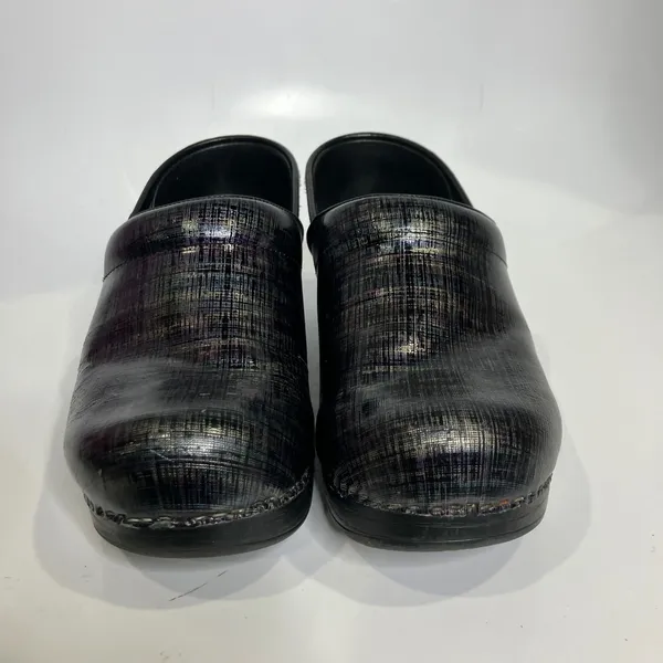 Dansko clogs black multicolored metallic women's size 37 6.5 nursing‎ work shoes - Image 2