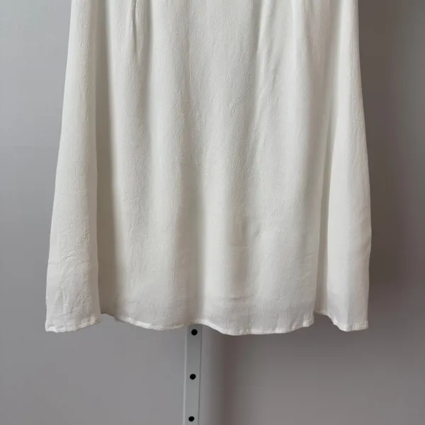 Lush S‎ White Mini Dress V-Neck Tie Short Sleeve Bridal Graduation Cottage - Image 3