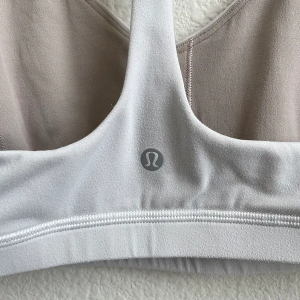 Lululemon White Arise Light Support Racerback Athletic Workout Sports Bra - Image 10