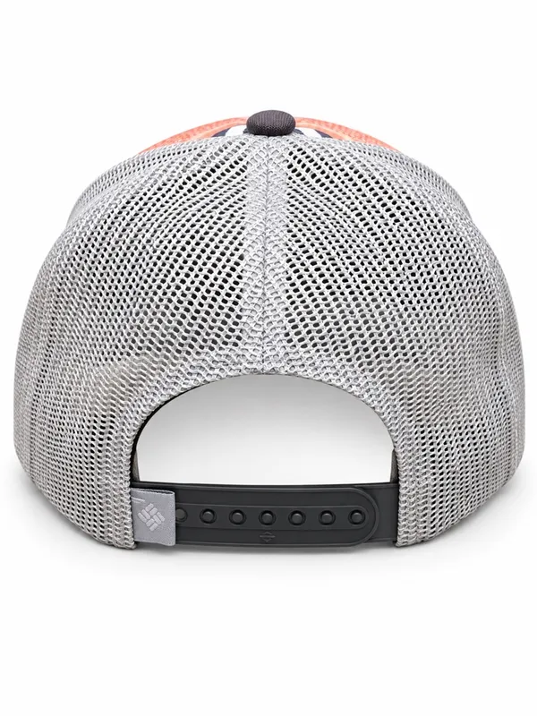 Columbia Women's Pink and Gray Striped Mesh Trucker Hat - Image 2