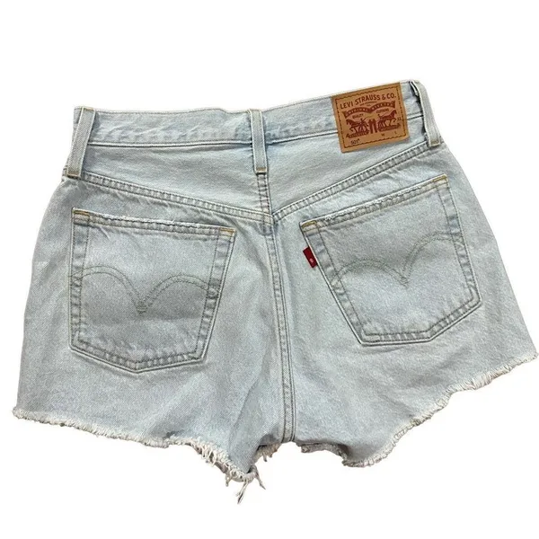 Women's Levi's‎ 501 Original High Rise Jean Shorts Sansome Muse Blue Sz 26 - Image 4