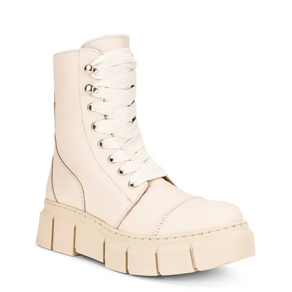 ALOHAS Can Can Leather Lace up Boot in Beige EU 36/US 6‎ - Image 7