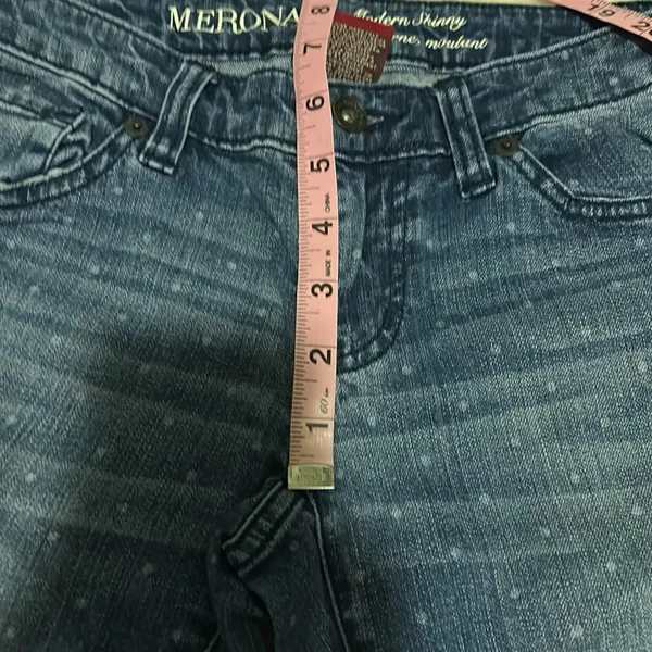 5/$30 🎈 Merona womens Polka dot skinny jeans size 2 - Image 9