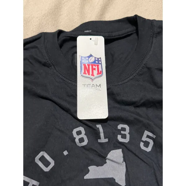 NFL Team Apparel New York Coordinates Long Sleeve Graphic T-Shirt Black Medium - Image 3