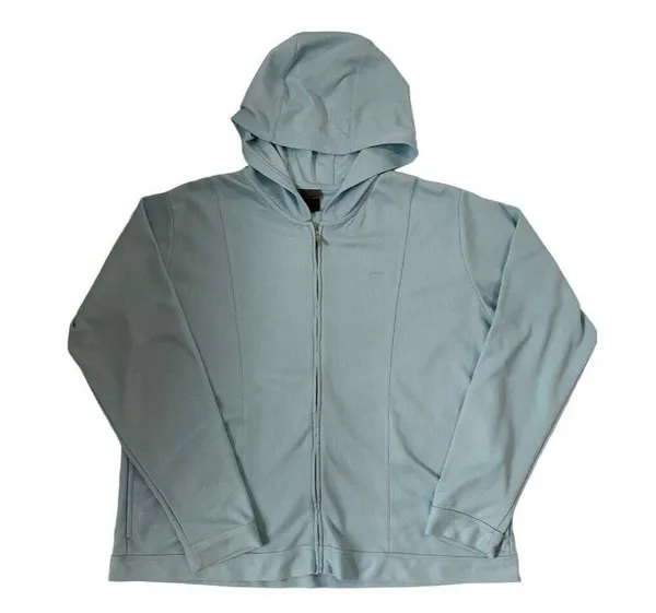 Nike Dri-Fit Women Size XL 16-18 Blue Hoodie Jacket 16-253 - Image 6