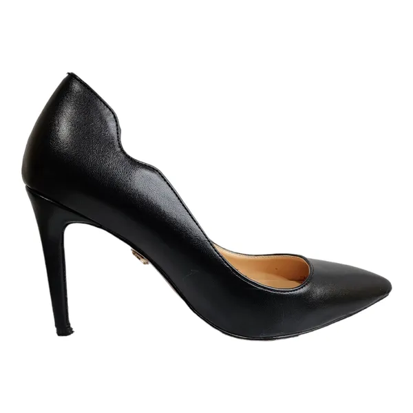 Petit Cadeau Lavinia Black Vegan Leather Stilettos Women's Size 7 - Image 8