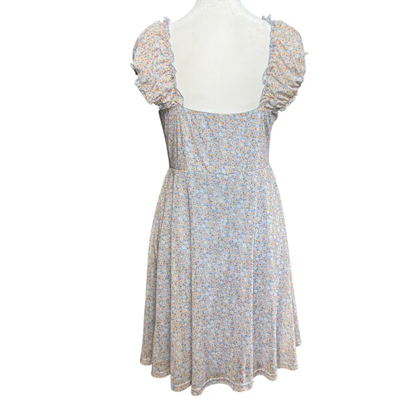 Altar'd State Ditsy Floral BabyDoll Mini Dress USA Medium Sweetheart Cottagecore - Image 3