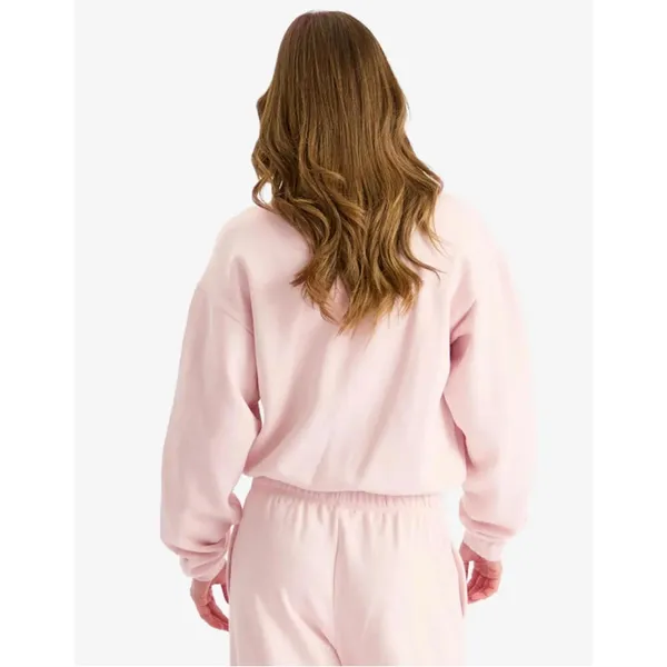 Skims Cotton Fleece Classic Crew Sweatshirt, Barely Pink, S NWT (Dep) - Image 3