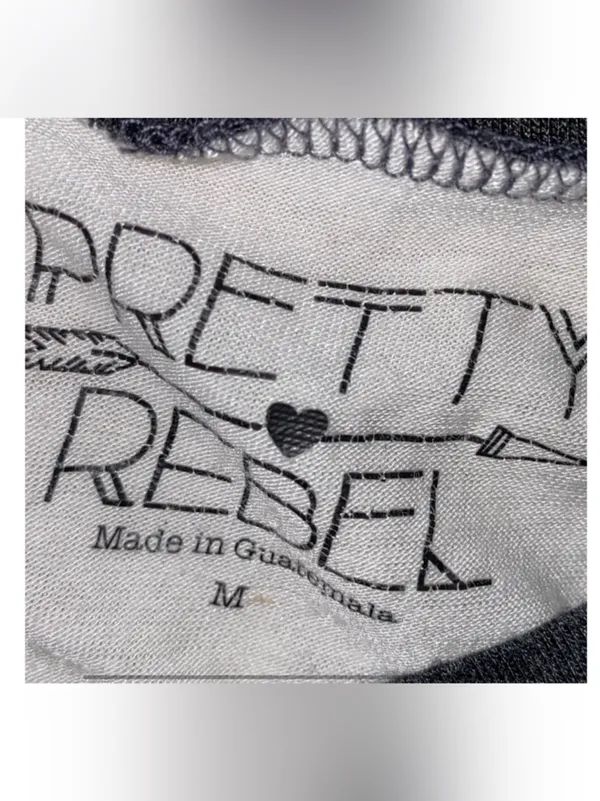Pretty rebel white grey short sleeve shirt top - Image 2