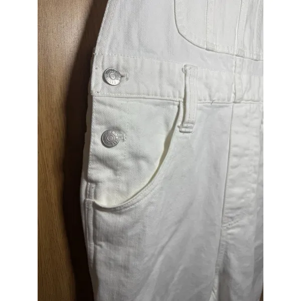 MADEWELL Straight Leg Denim Jeans Overalls Women Size SMALL White - Image 5