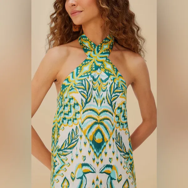 Farm Rio Tropical Tapestry Off-White Halter Neck Maxi Dress, Xxsmall, $248 - Image 6