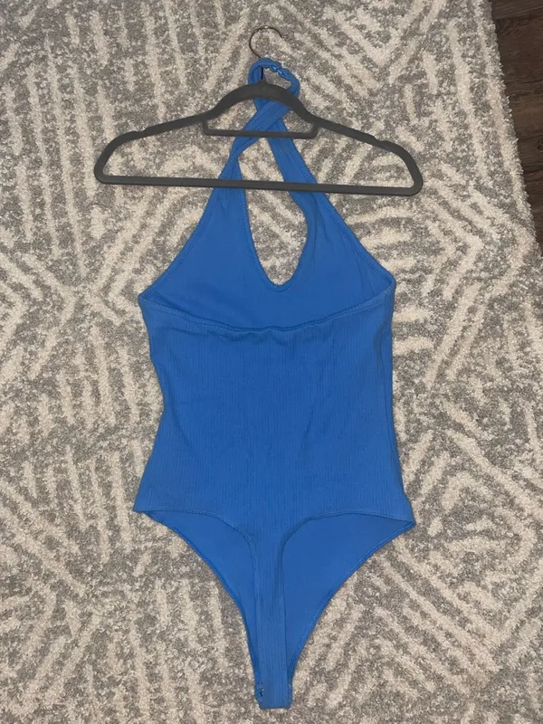 AE Haltertop Bodysuit - Blue - Image 3