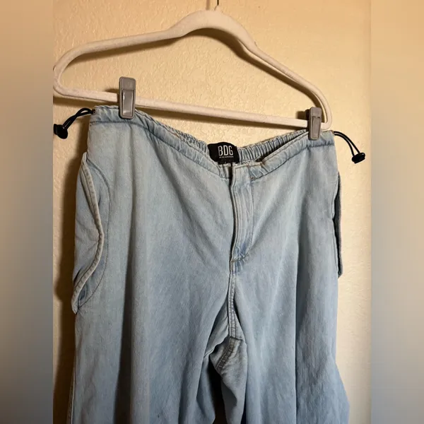 UO BDG low rise tech baggy cargo denim‎ pants size large gorpcore - Image 3