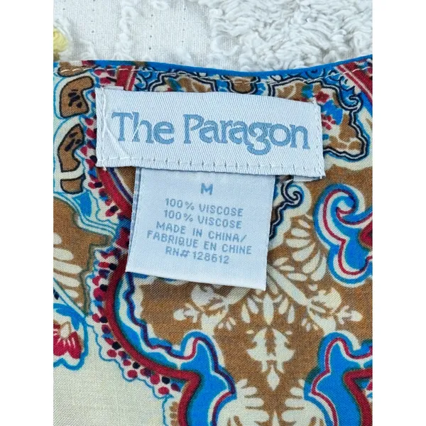 The Paragon Womens Blue Paisley Medallion Viscose Sleeveless Midi Dress Size M‎ - Image 7