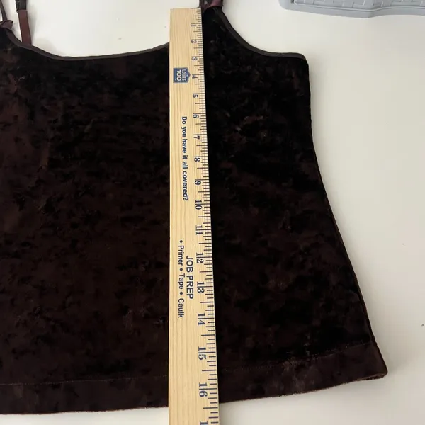 Vintage Victoria's Secret Womens Y2K Crushed Velvet Cami Tank M Brown 90s - Image 8