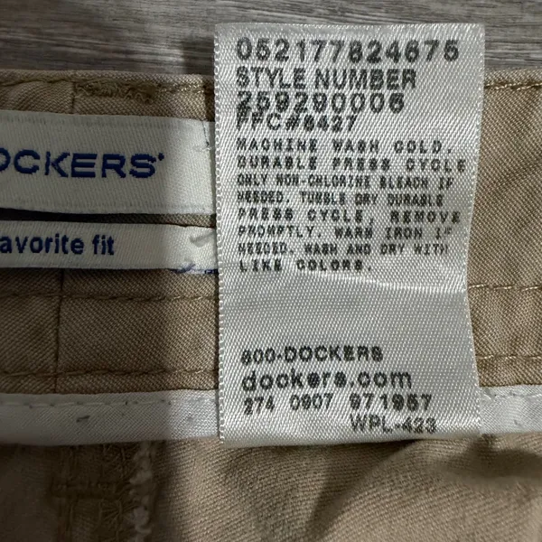 Vintage Dockers‎ Womens Size 8 M Khaki Cargo Pants Favorite Fit Straight Leg Tan - Image 4