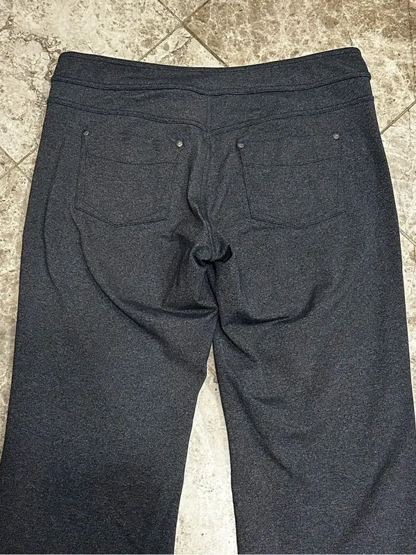 Athleta Bettona Classic Pant Heather Gray Flare Leg Mid Rise Medium - Image 8