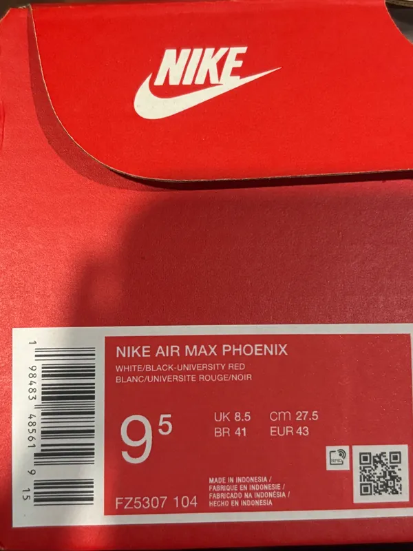 BRAND NEW WITH BOX Nike Air Max 2023 Phoenix Red & White Sneakers Trainers Men’s Size 9.5 - Image 5