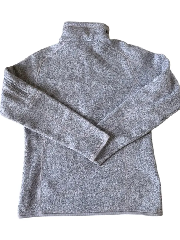 Patagonia Better Sweater 1/4-Zip Heather Gray Sz L Zip Pocket Logo Fleece Lined - Image 4