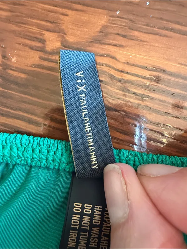 Vix Paula Hermanny Firenze Dakota Scallop One- Piece Swimsuit Green SIze Medium - Image 8