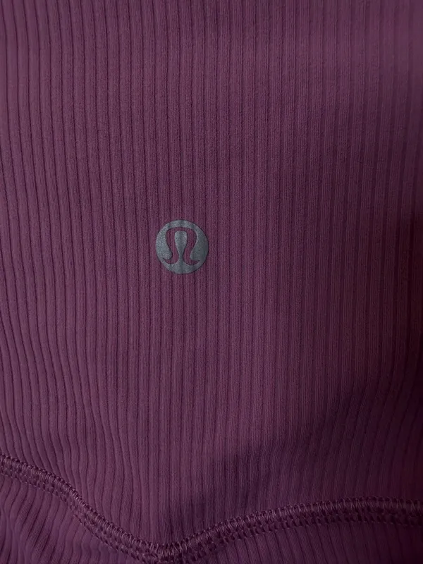 Lululemon Align Ribbed High-Rise Pant 25"‎ Velvet Dust Womens Size 10 - Image 4