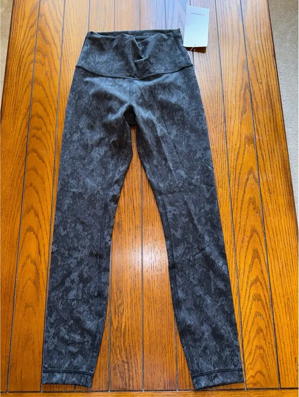 Lululemon Wunder Train High Rise 25” Hideaway Camo Black Size 4 NWT - Image 3