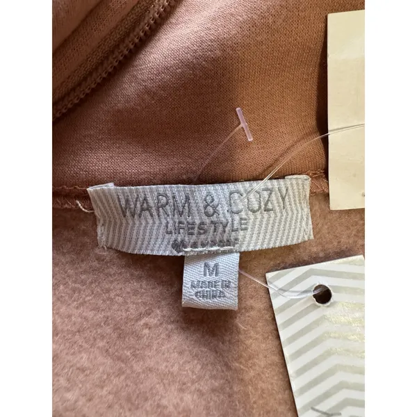 Warm & Cozy Lifestyle Women Size Medium 1/2 Zip Sweatshirt Runched Bottom Preppy - Image 3