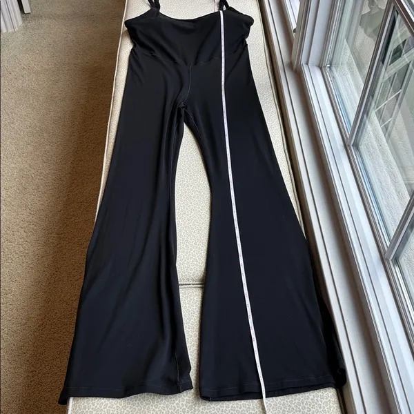 NWOT OFFLINE by Aerie Black Flare Jumpsuit Activewear with adjustable straps XL - Image 12