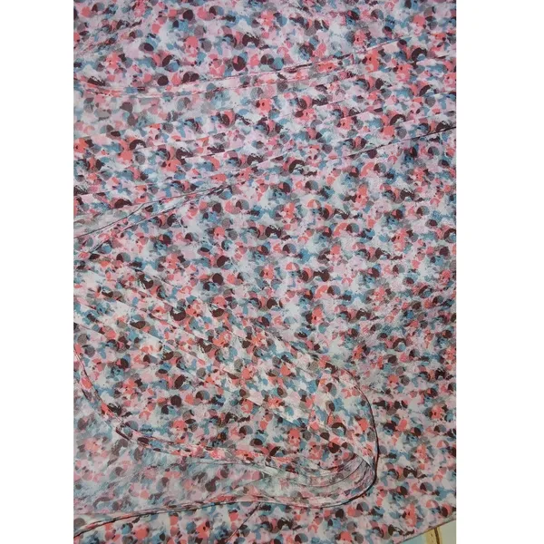 J.Crew Womens Pink Blue Abstract Pleated Back Sleeveless Blouse Top Size 14 - Image 4