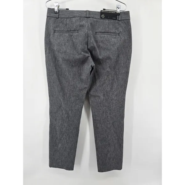 Banana Republic Dress Pants Womens 6 Gray Sloan Skinny‎ Ankle Mid Rise Stretch - Image 2