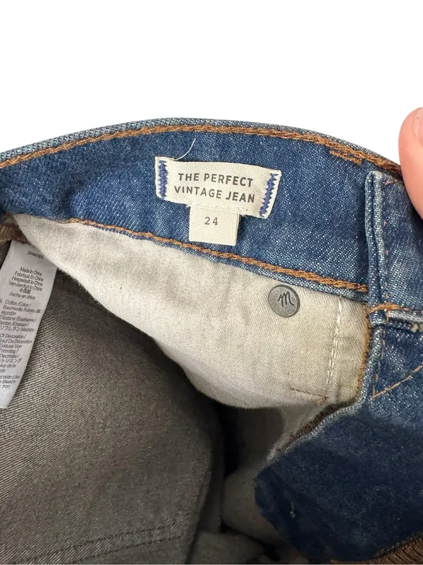 Madewell The Perfect Vintage Jean In Haight‎ Wash 24 Style NA919 - Image 8