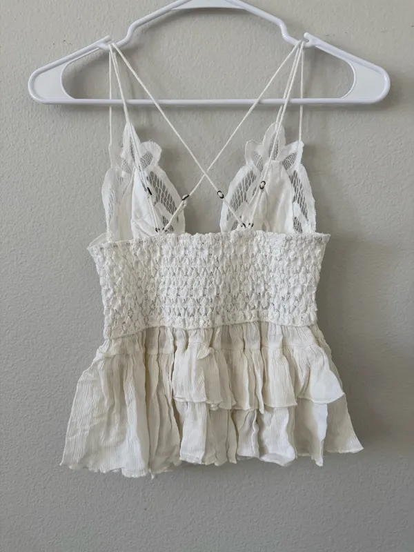 Free People lace adjustable tank top - Image 3