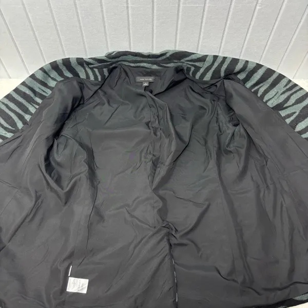 Ann Taylor Black and Green Wool Blend ‎ Zebra Blazer size 14 - Image 11