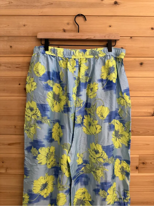 Lyrebird Anthropologist Large Viscose Satin High Rise Wide Leg Pajama Pants - Image 7