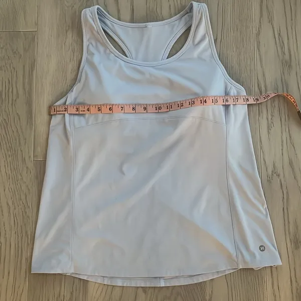 Hurley Light Blue Tank Top Built in Bra Medium - Image 4