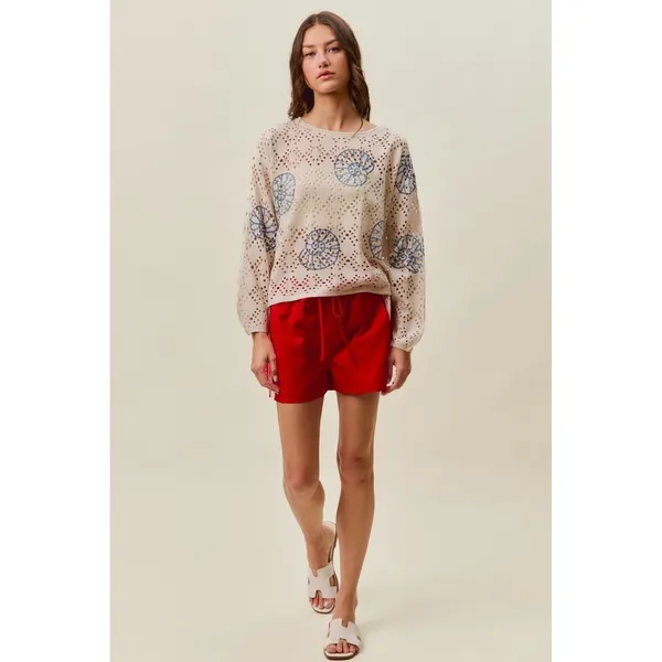 SO ME Seashell Lightweight Sweater Top - Image 15