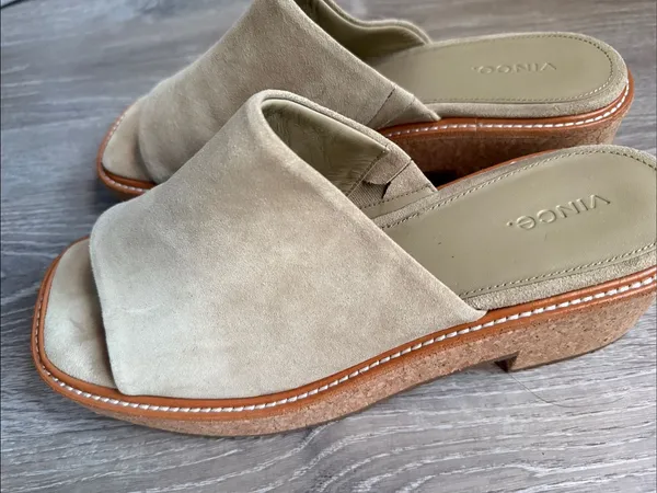 Vince Maddy-B suede cork platform sandals 9.5 - Image 5