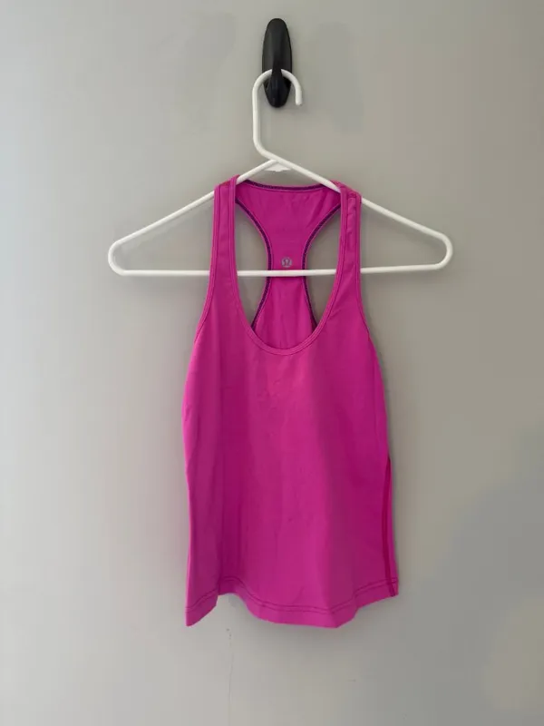 lululemon Cool Racerback Tank Hot Pink Size 4 - Image 3