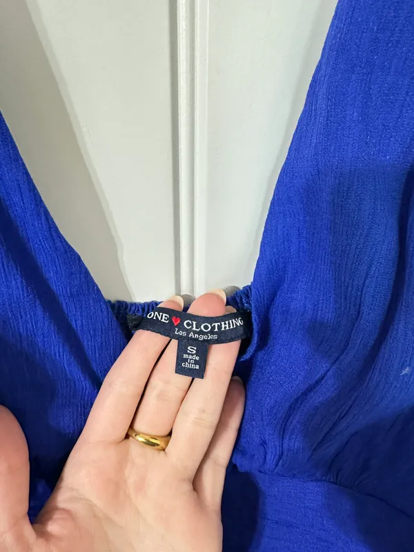 One Love Clothing Blue Romper - Image 2