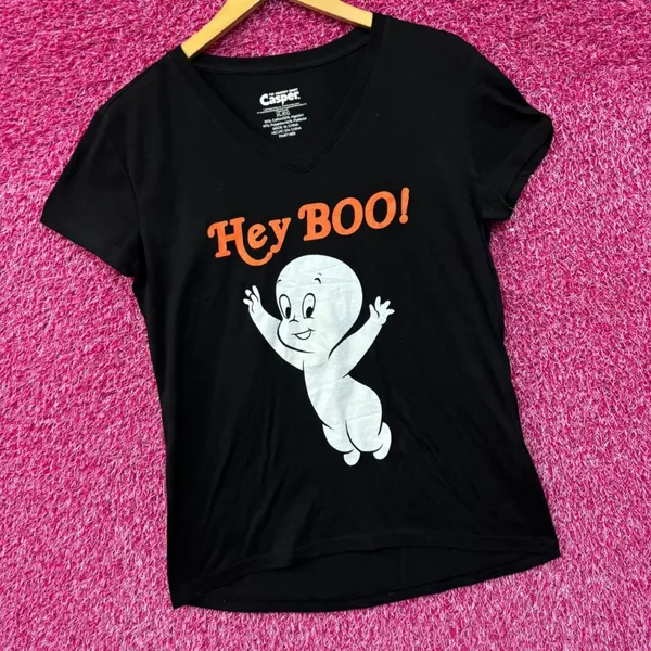 Friendly Ghost Casper Women’s v neck Tshirt size XL - Image 3
